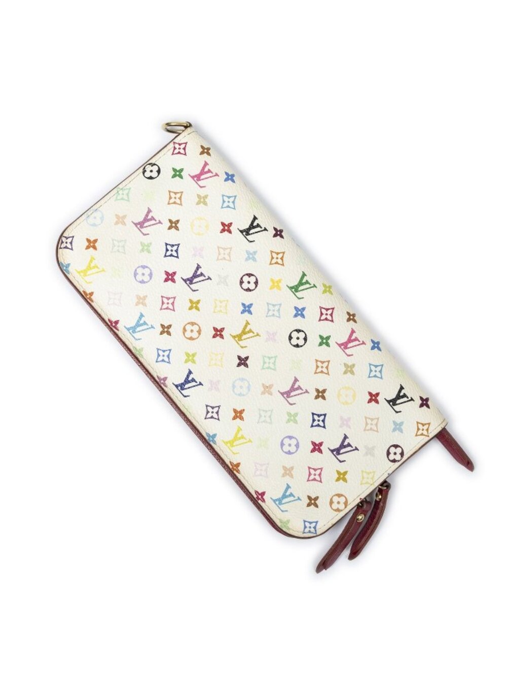 Louis Vuitton Portefeuille Insolite White Burgundy Multicolor Monogram Wallet
